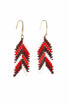 Poppy Arrowhead Boho Beaded  Earrings