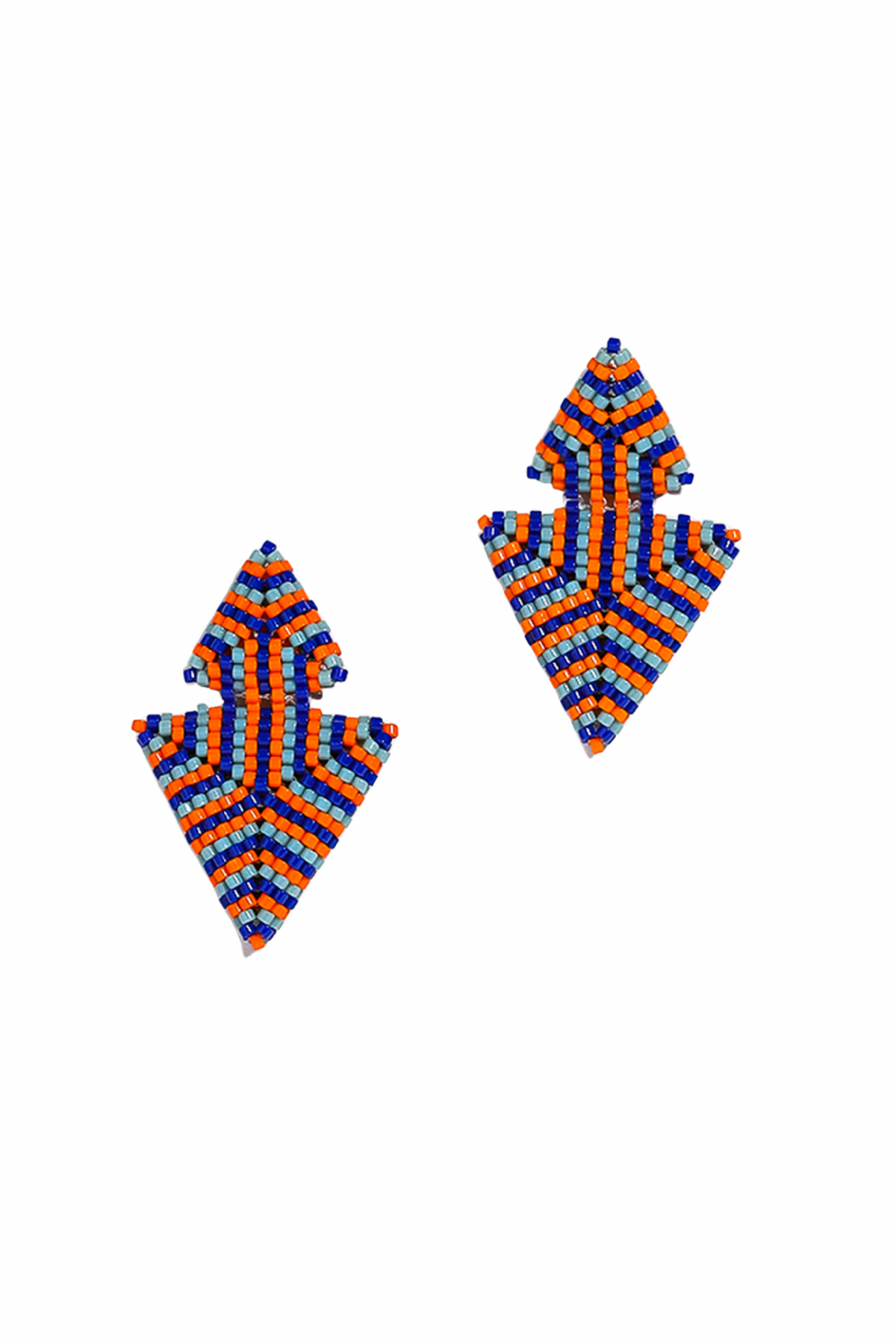 Geometric Tizzle Sizzle Rumba Beaded Stud Earrings