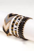 Evande Bracelet Stack – Handwoven Geometric Beaded Bracelet Set